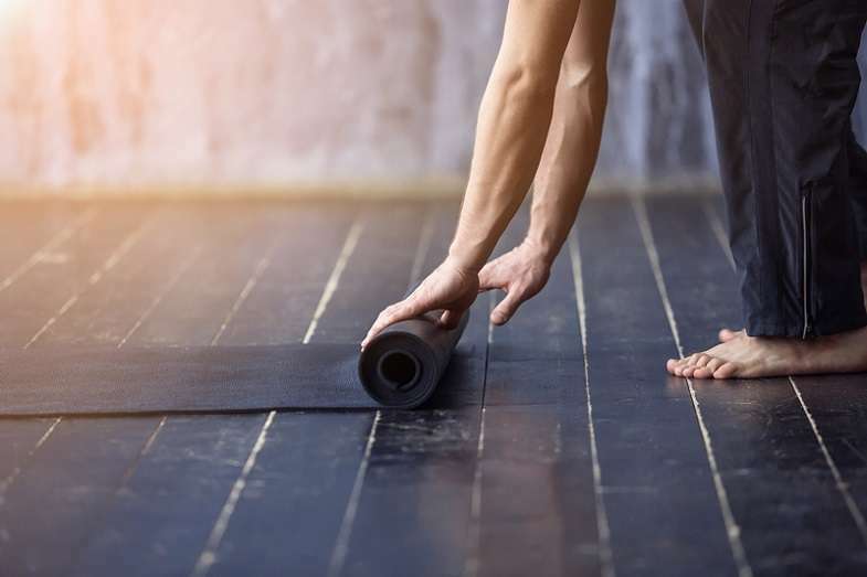 doing yoga